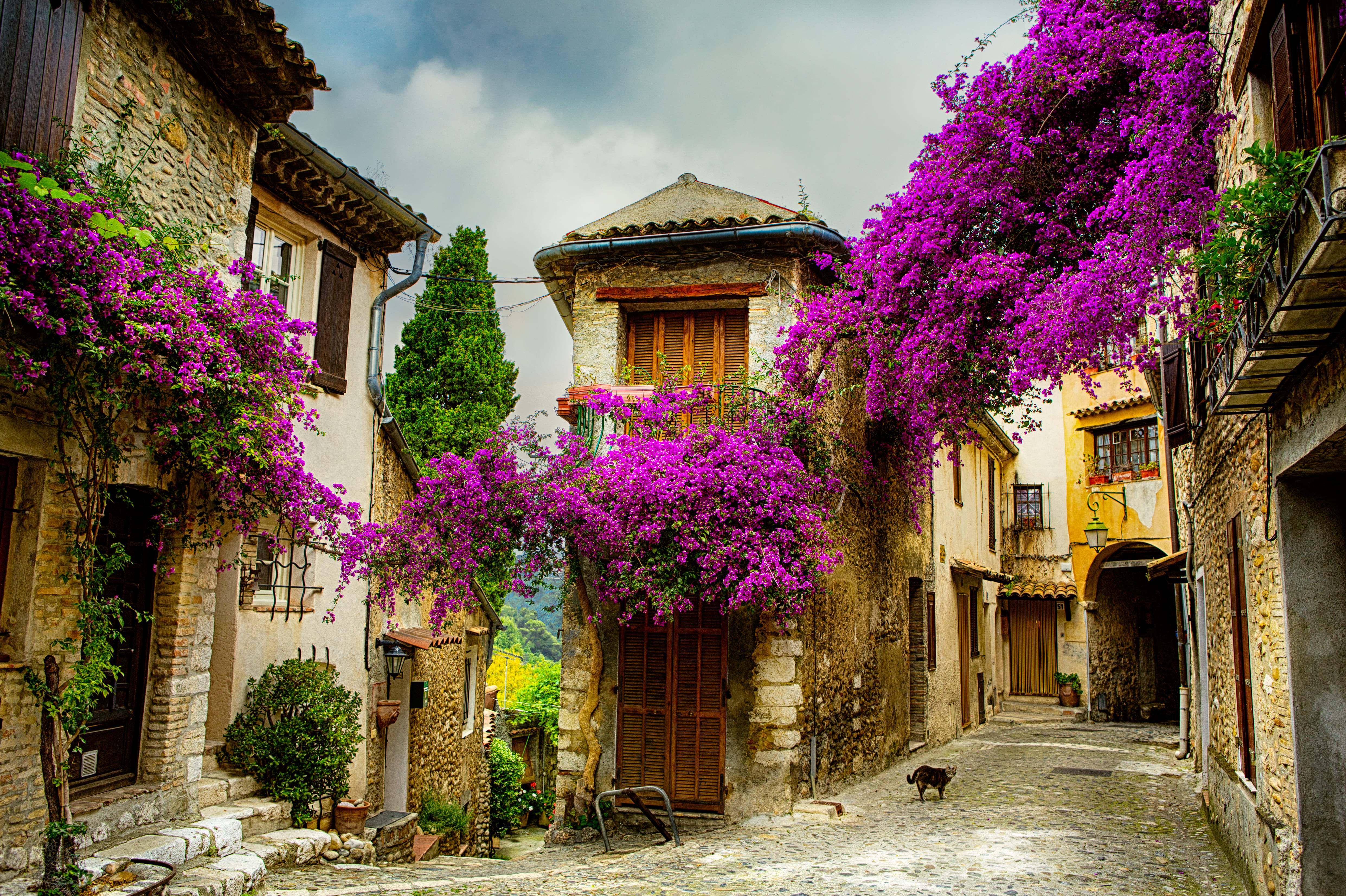 Charming streets and architecture in the historic town of Aix-en-Provence, France