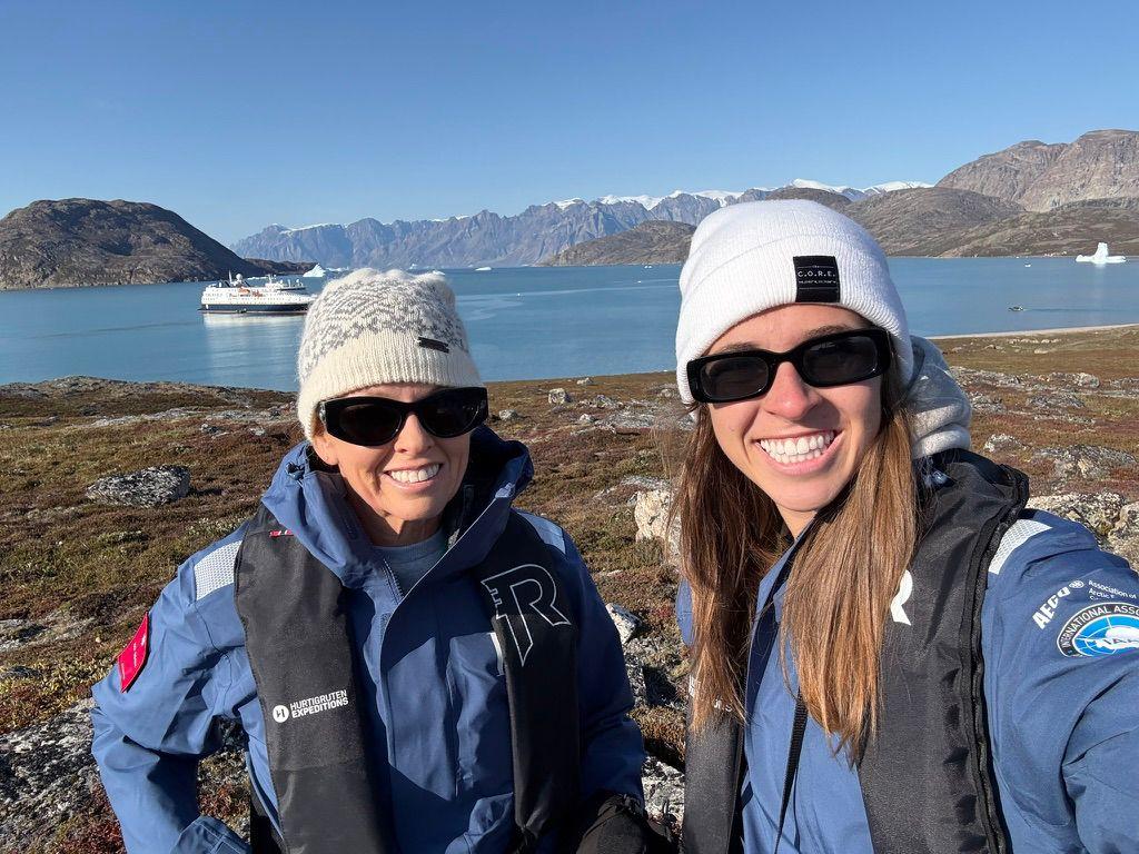 Angela Hughes on Greenland coast