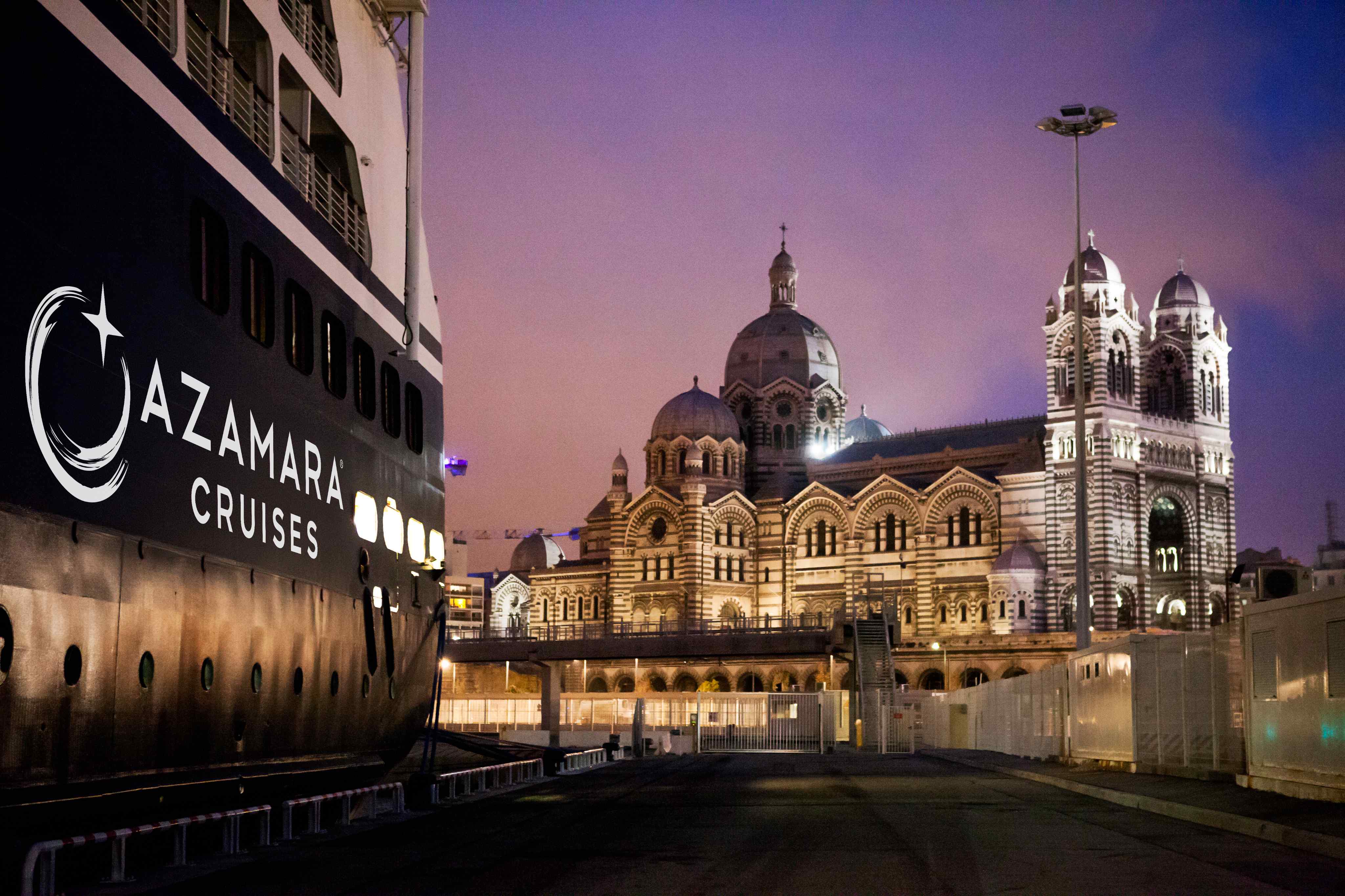 Azamara boutique luxury cruise ship at sea