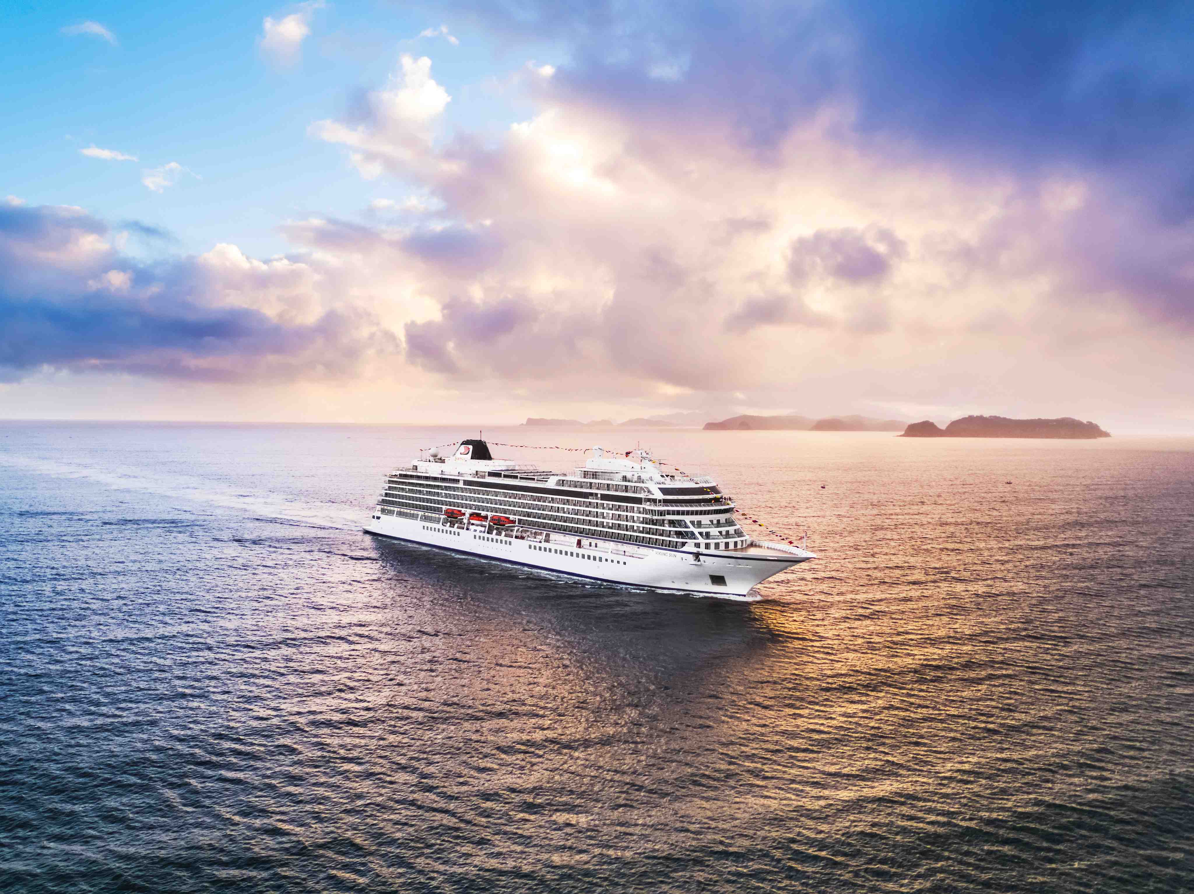 Viking Ocean cruise ship sailing scenic destination