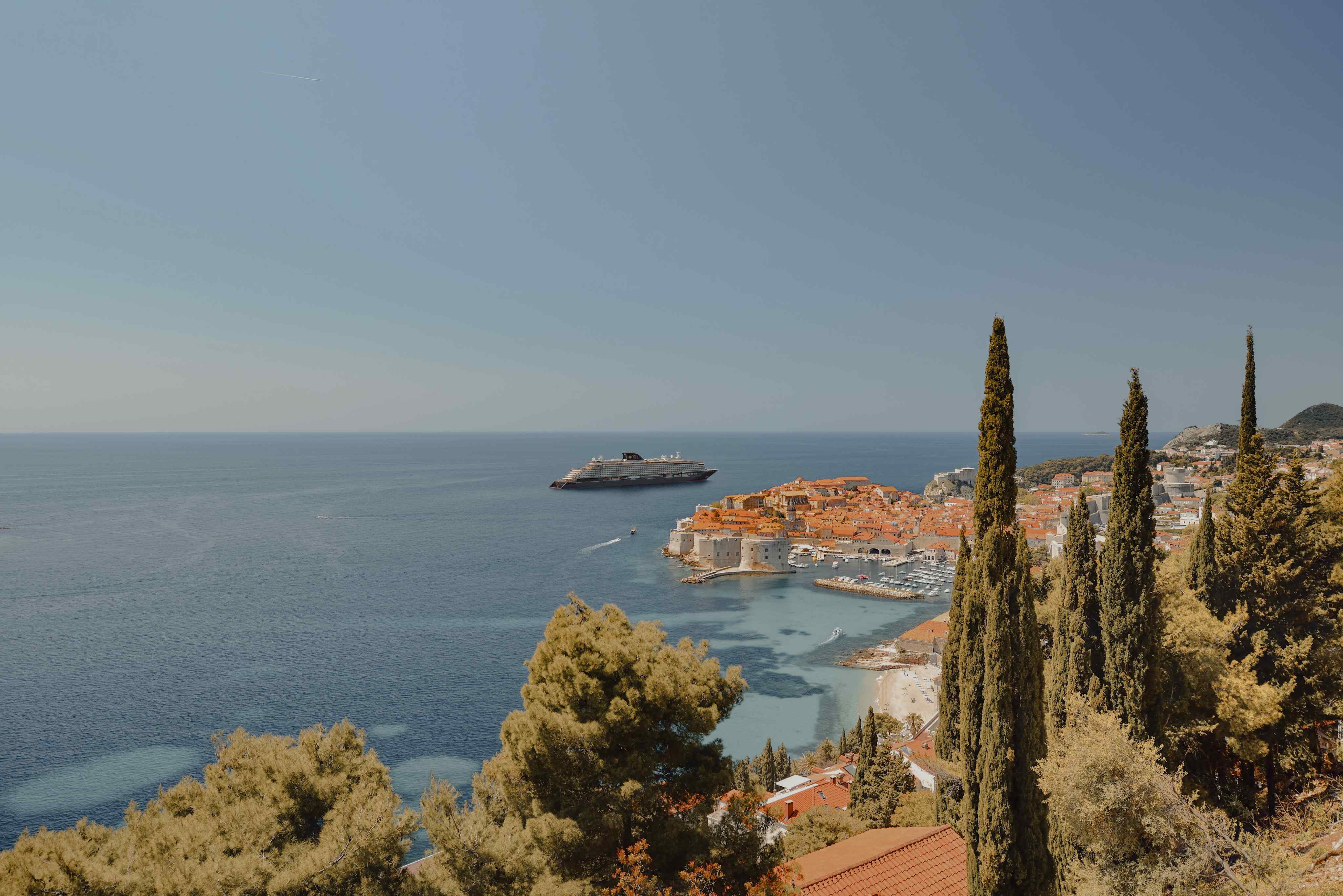 Mediterranean cruise destination coastline