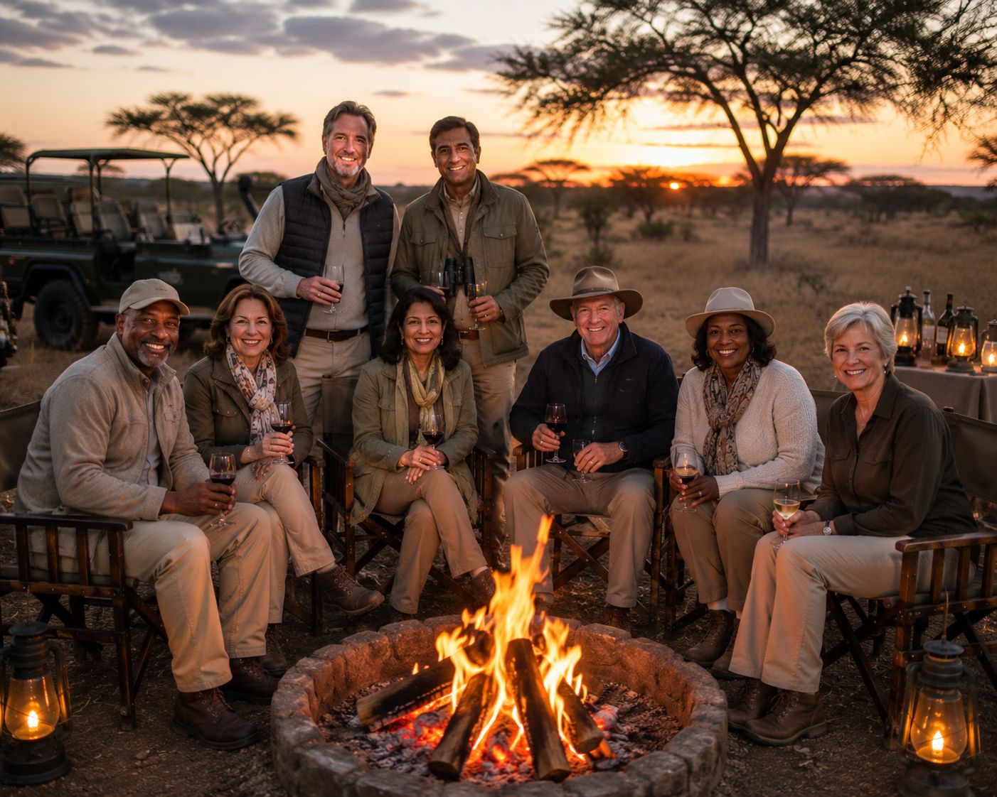 Zoo and conservation organization supporters experiencing wildlife in natural habitat firsthand