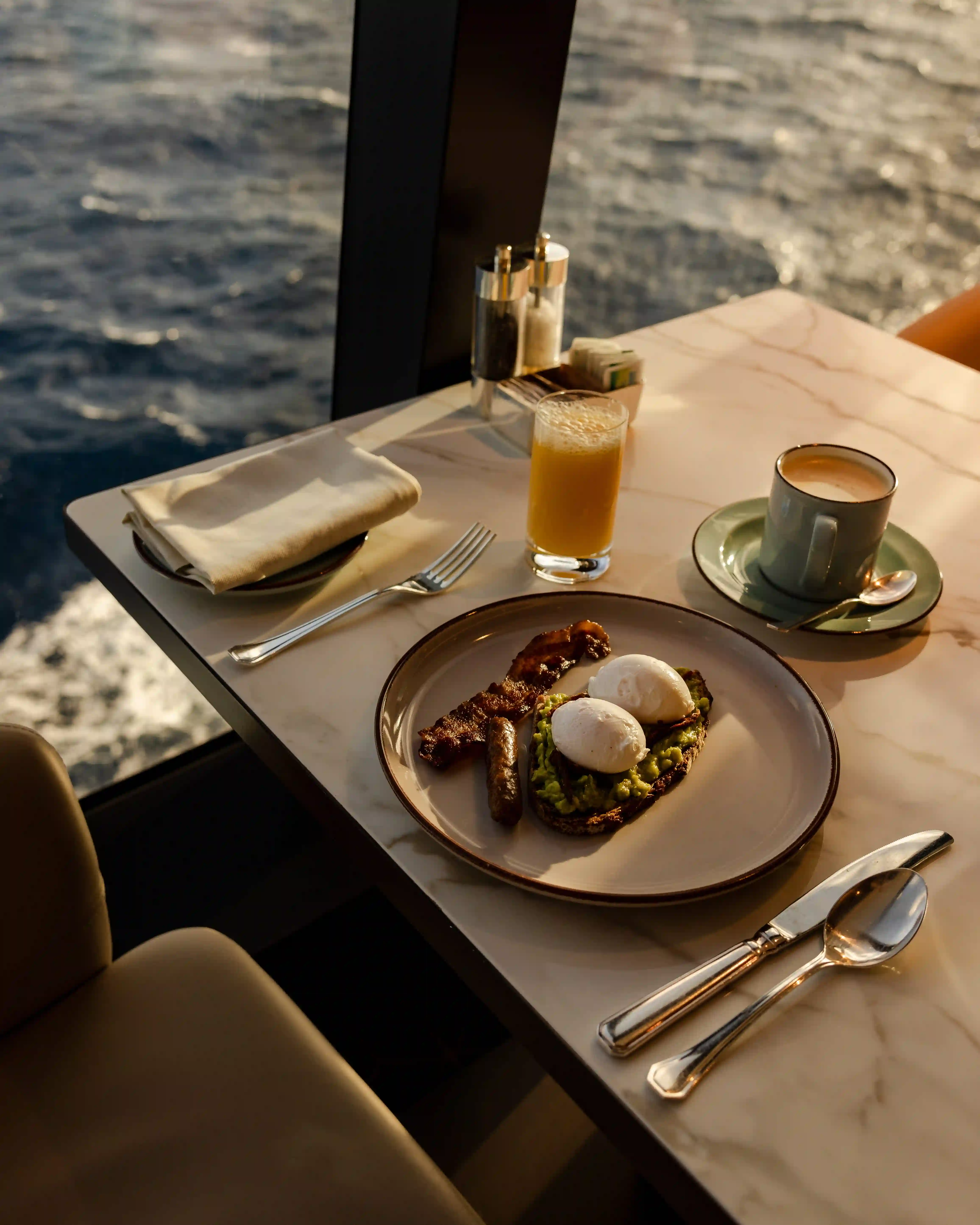 Elegant dining restaurant aboard Explora IV