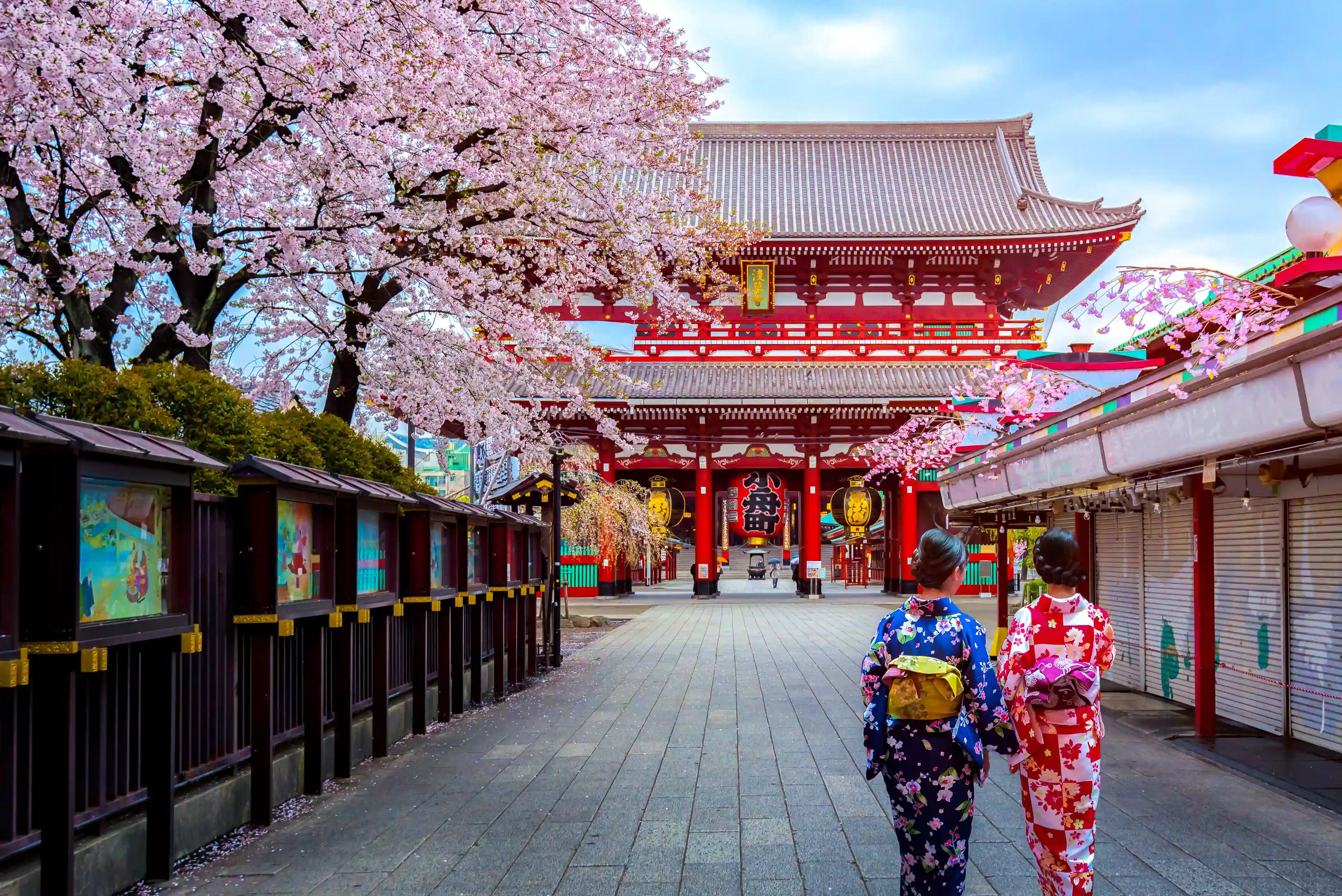 Peaceful Japanese landscape with traditional temple and natural surroundings in Hakone or Nara