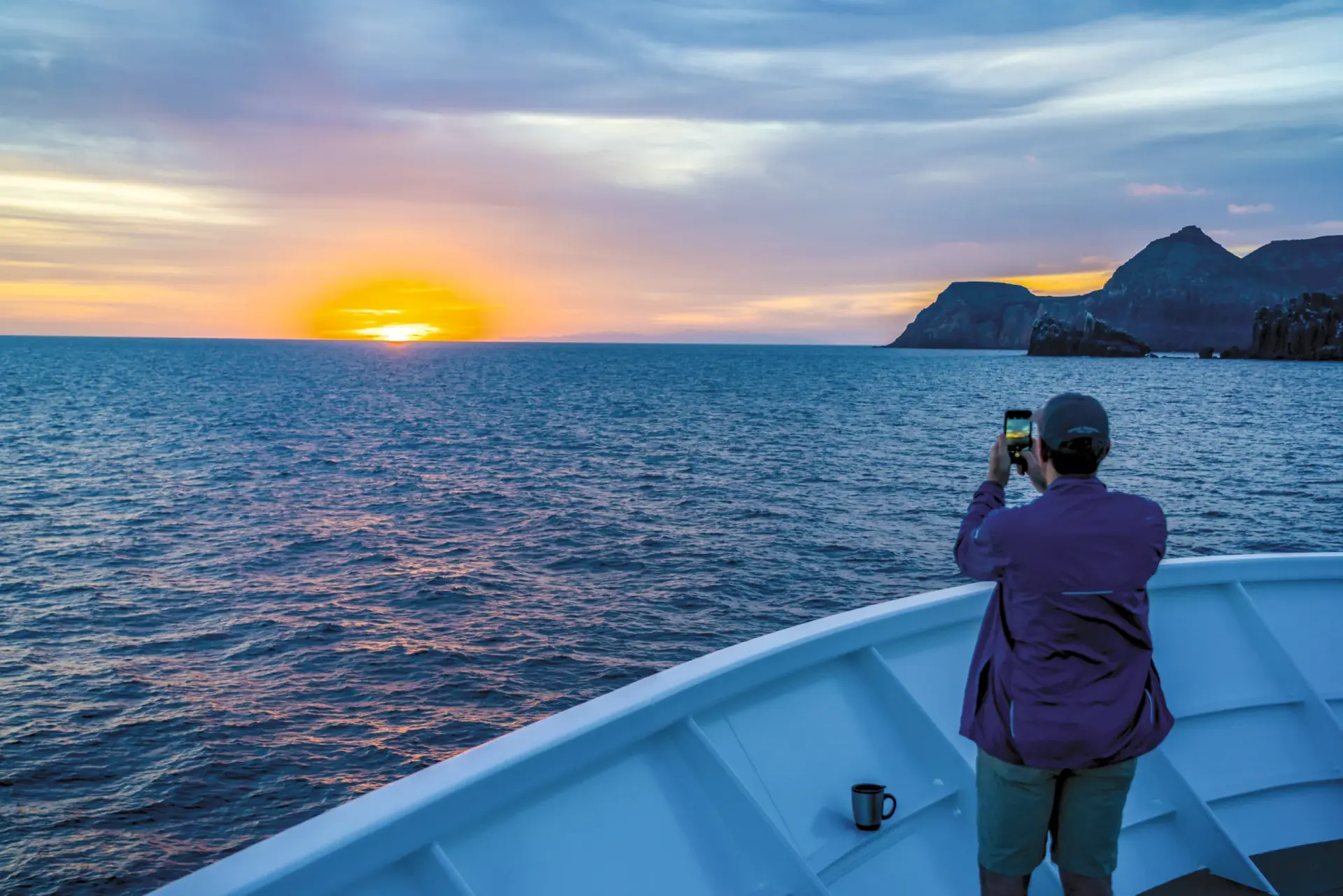 Open outer deck aboard a National Geographic expedition ship