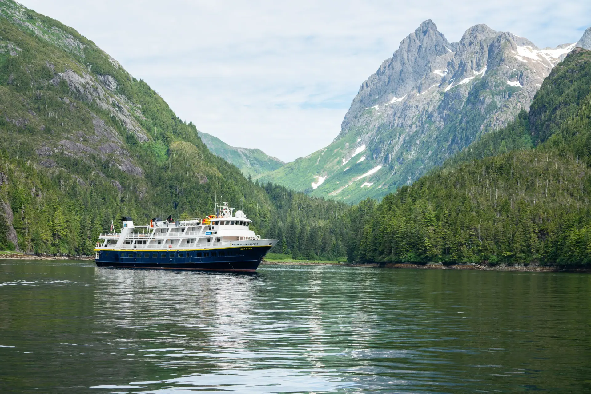 National Geographic Sea Bird expedition ship off Baranof Island, Alaska