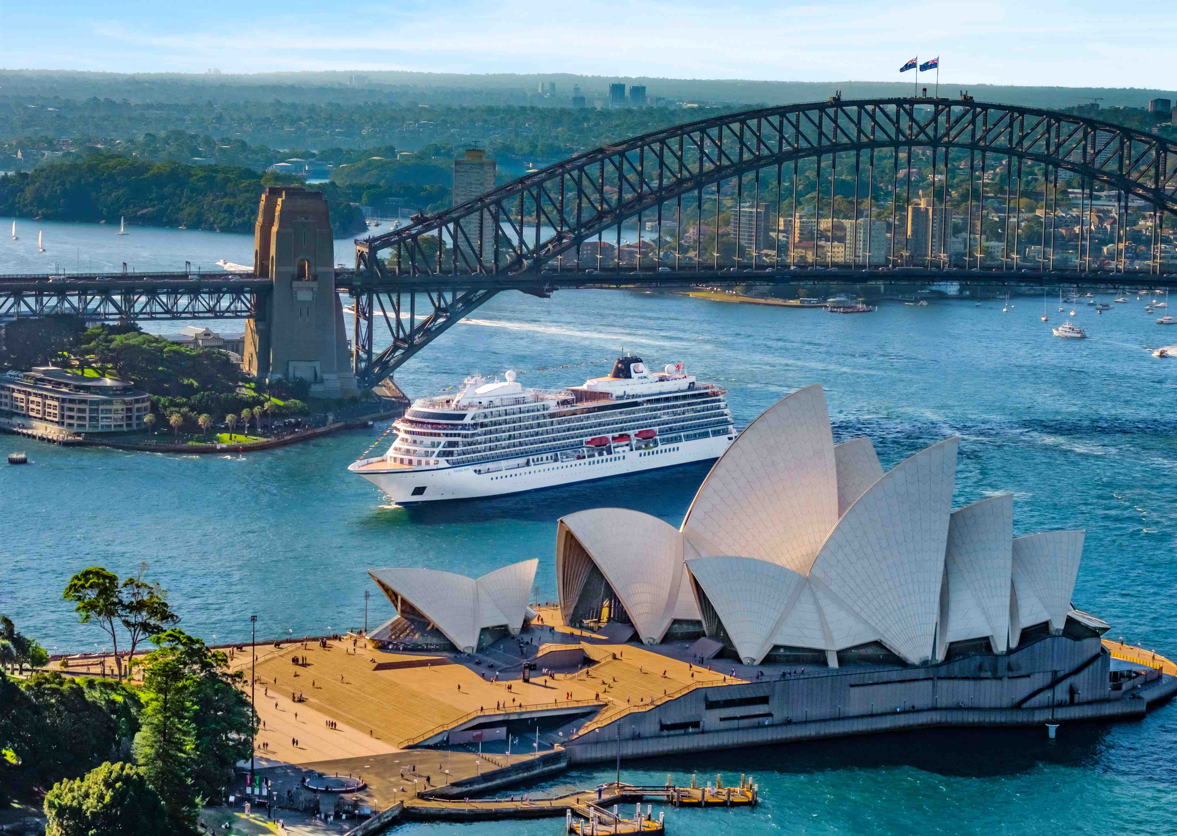 Viking cruise guests on cultural shore excursion European city