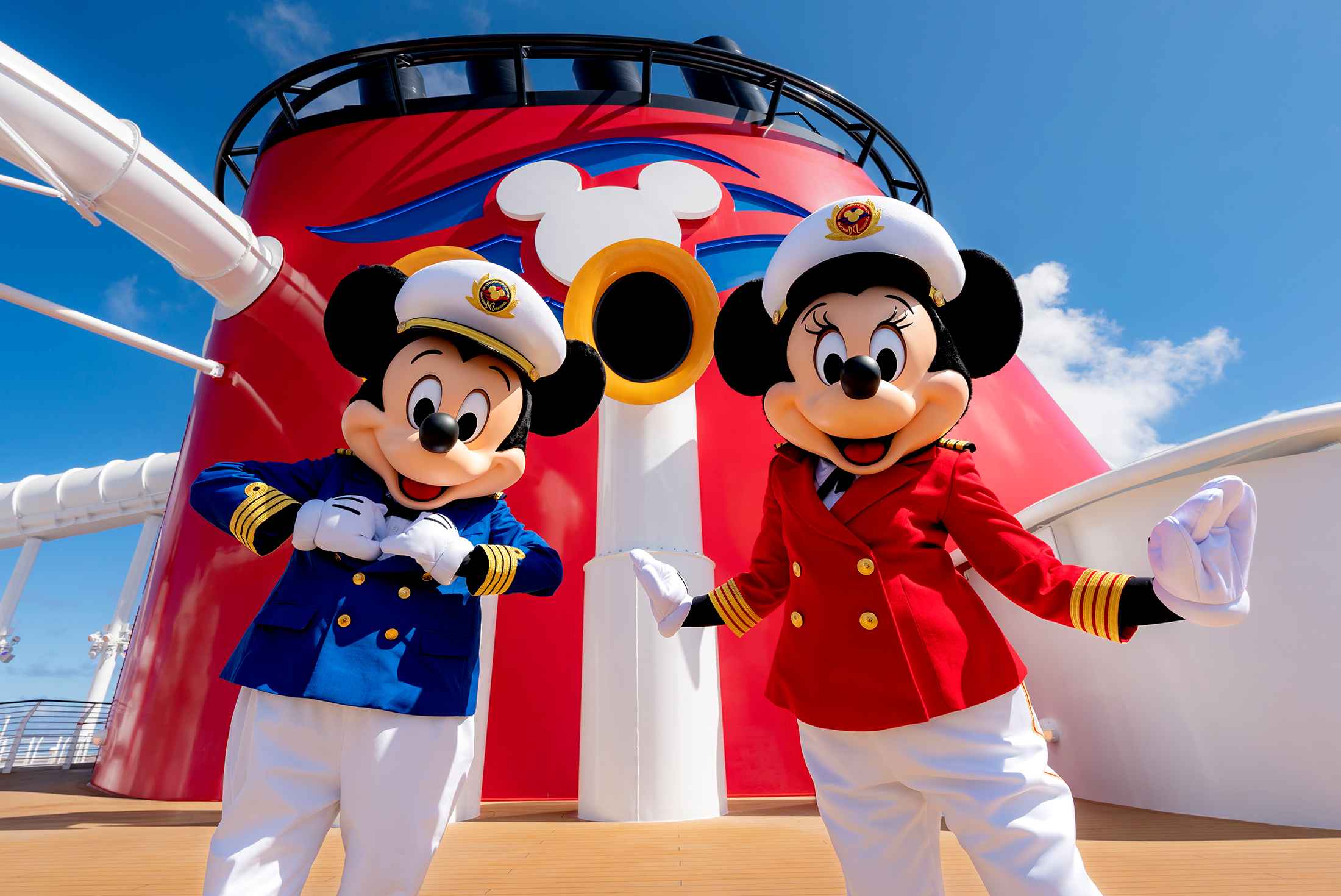 Captain Mickey & Minnie on Disney Cruise Deck