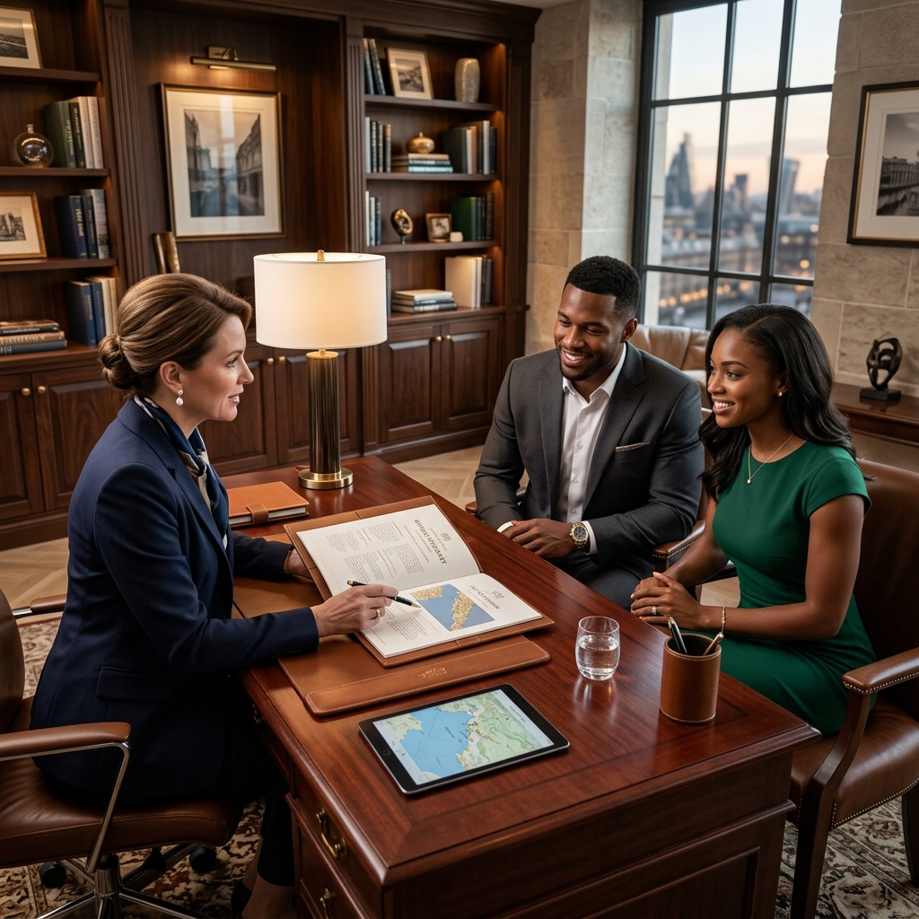 Luxury travel advisor planning a championship celebration itinerary