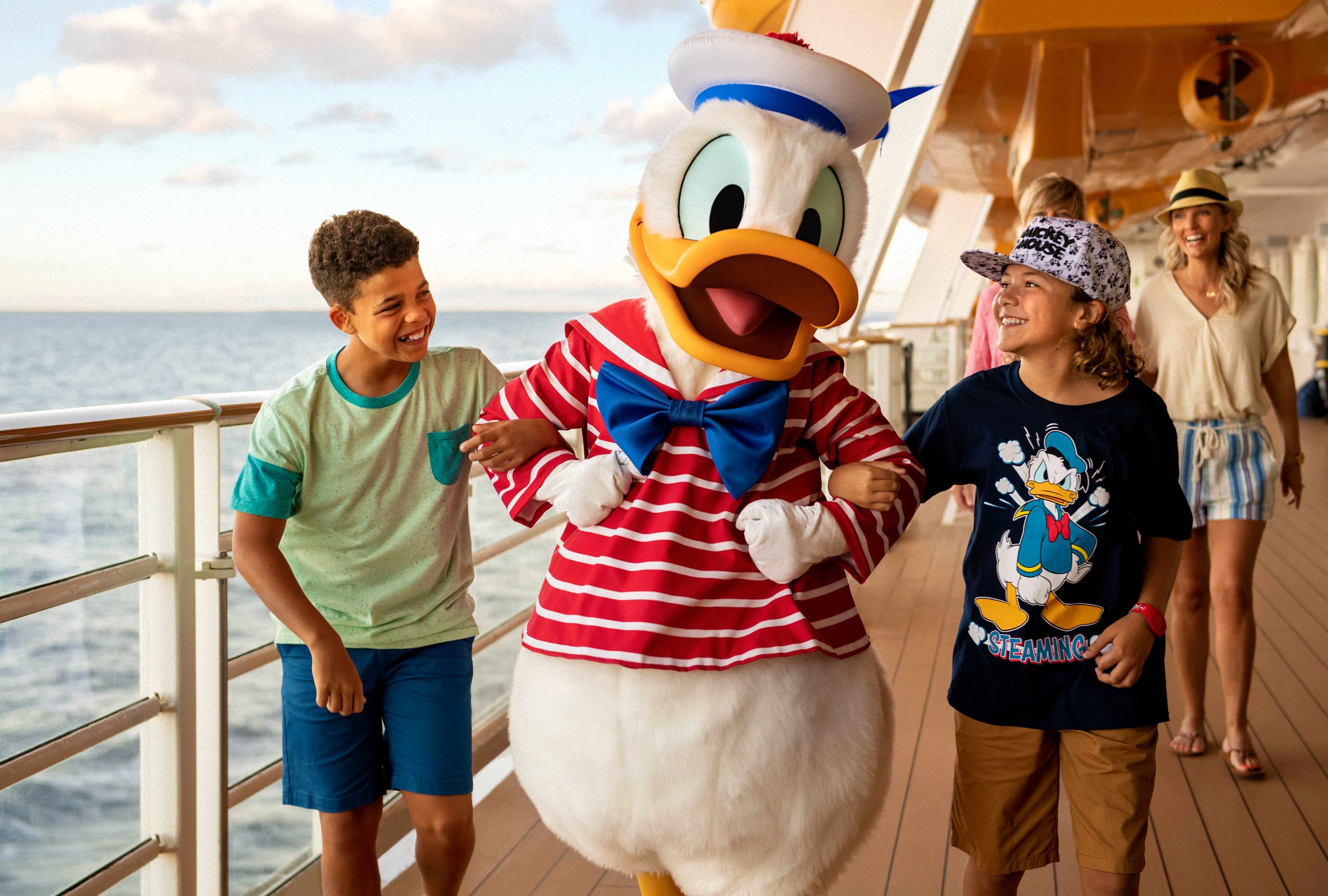 Children and families enjoying age-specific onboard activities