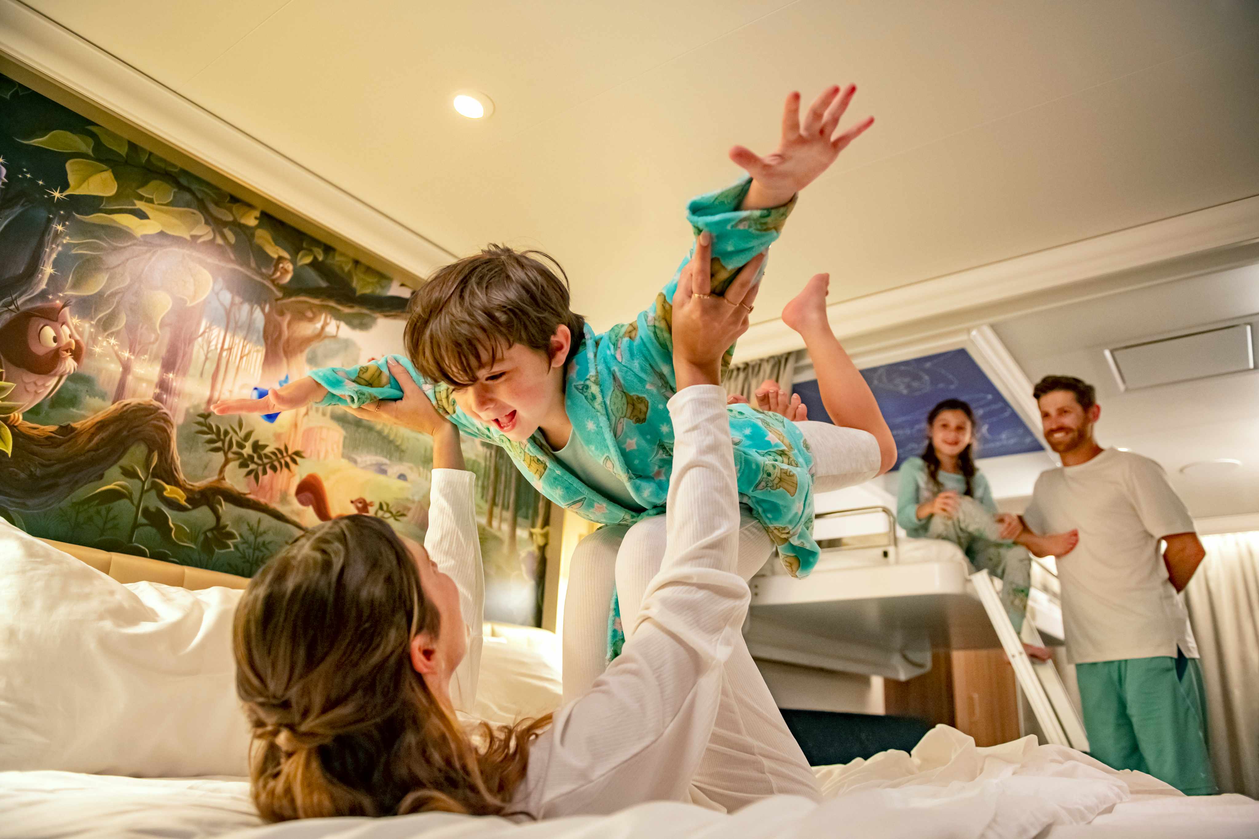 Disney Cruise family stateroom with bunk beds