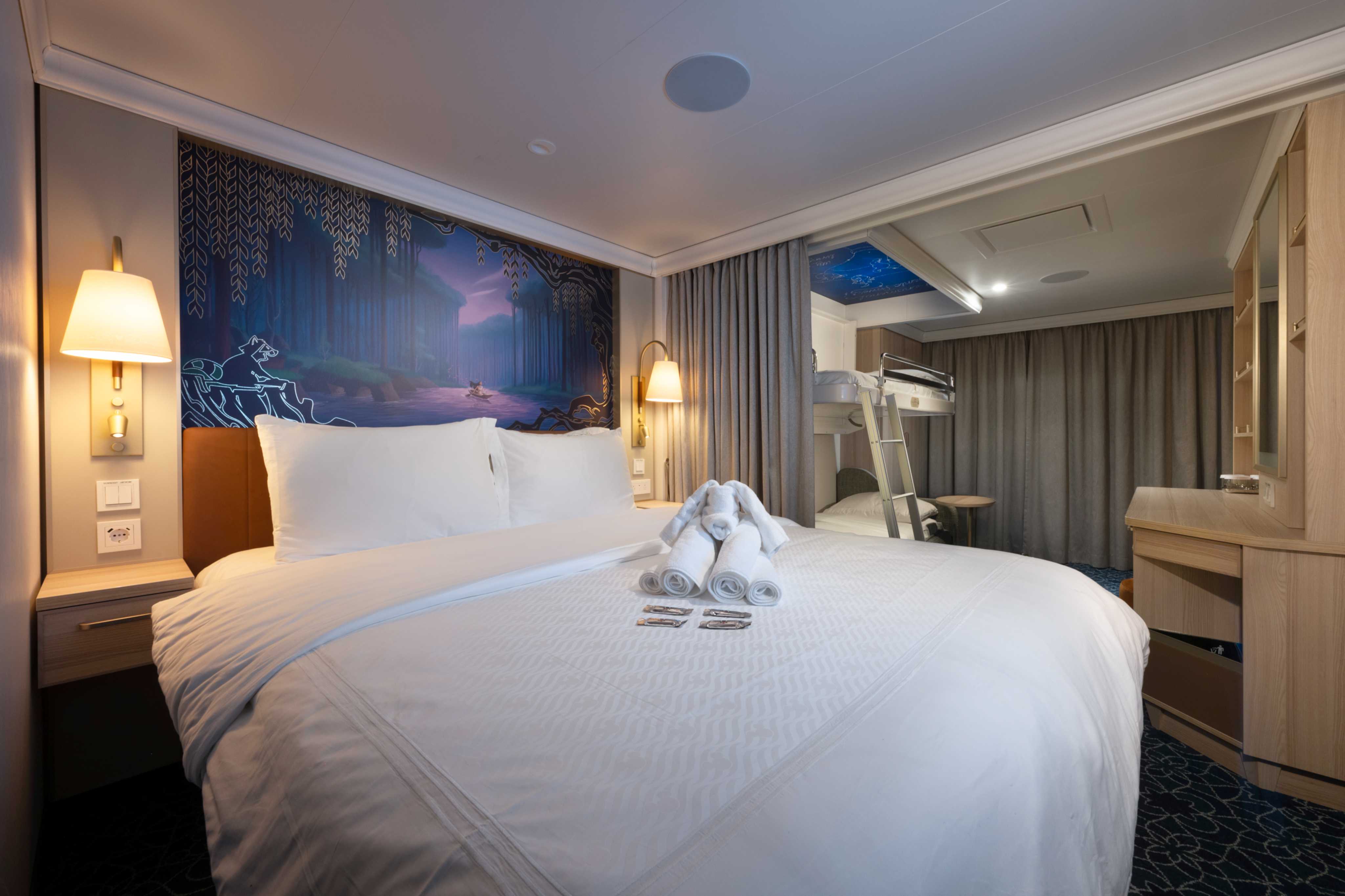 Disney Cruise family stateroom luxury cabin