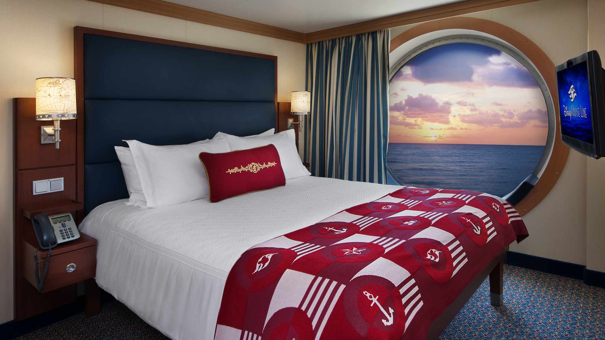 Disney Europe Cruise family stateroom accommodations