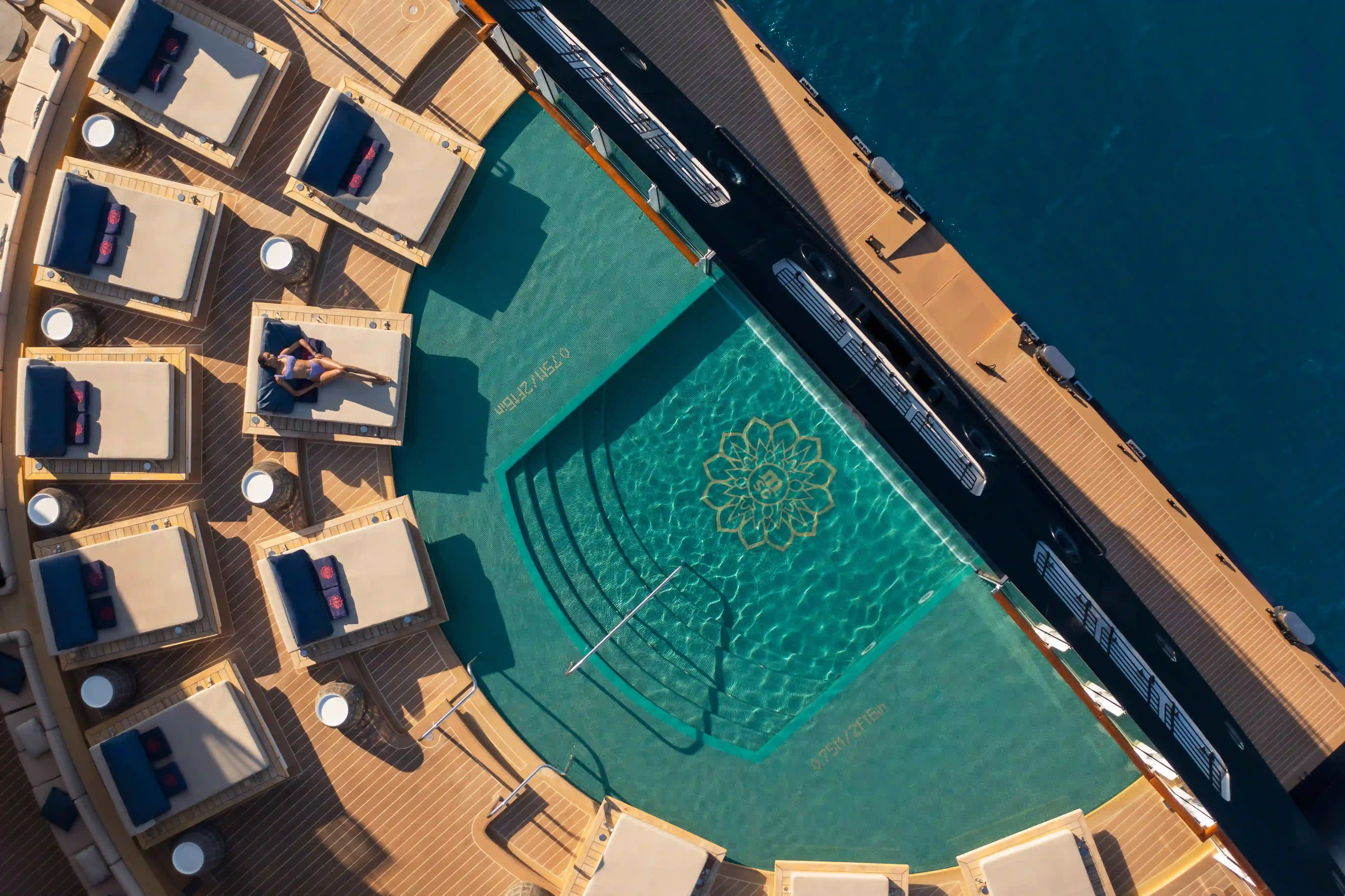 Elegant interior spaces aboard Explora II