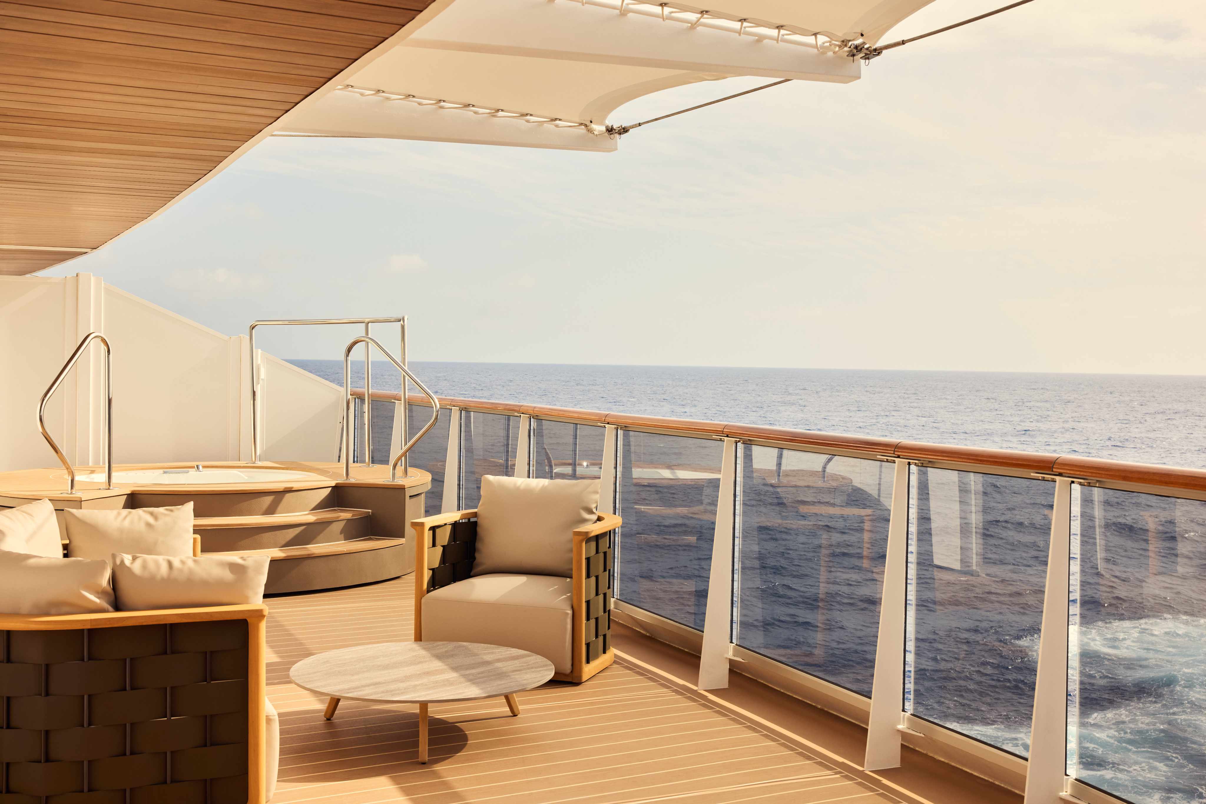 Couple enjoying the luxury experience aboard Explora IV