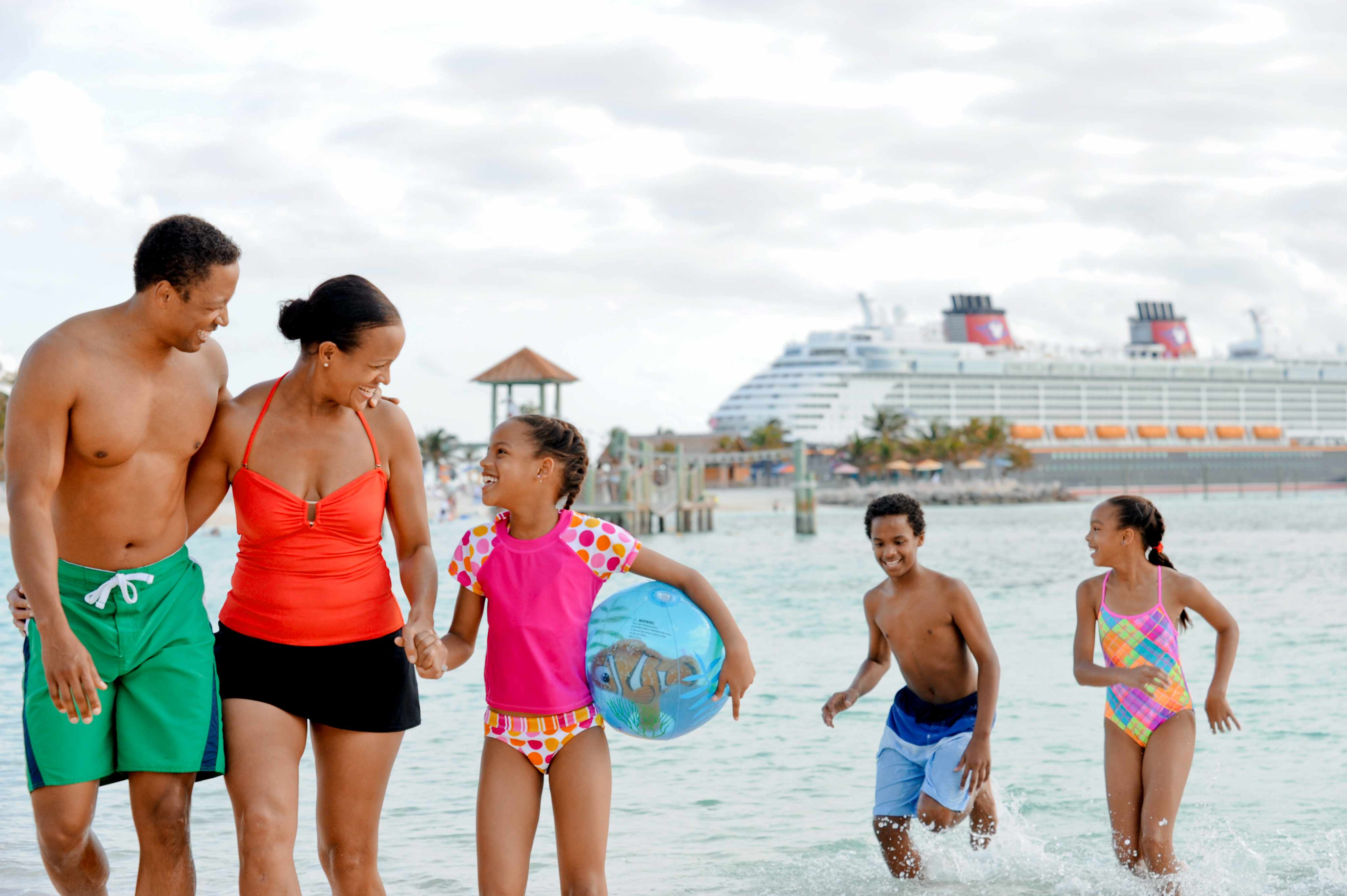 Multigenerational family enjoying Disney Cruise Line vacation