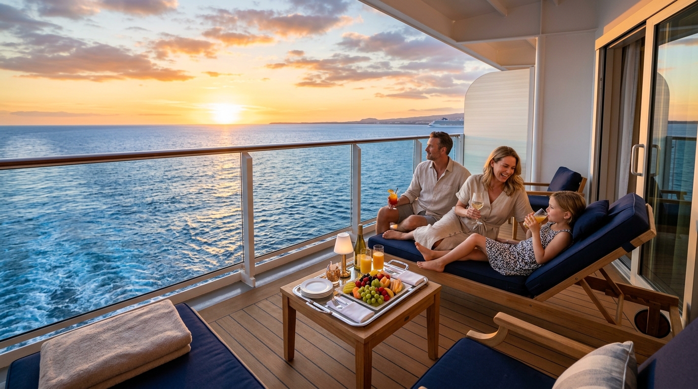 Luxury cruise suite arranged through concierge service