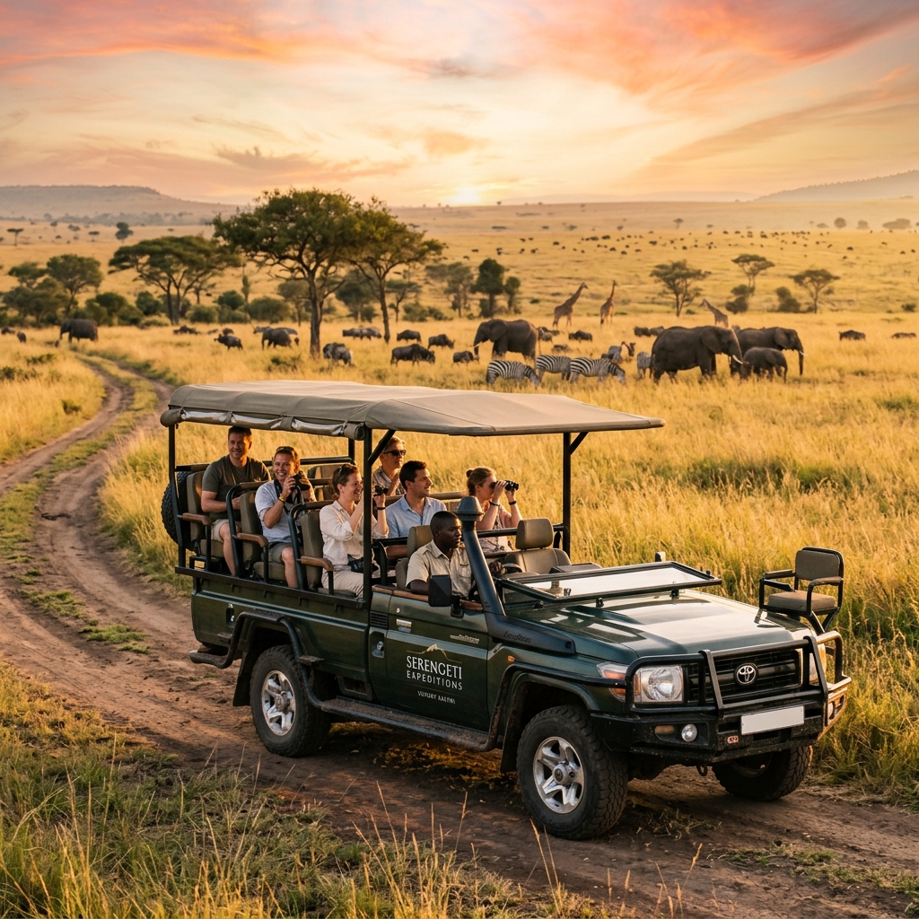 Luxury African safari game drive experience with expert guide