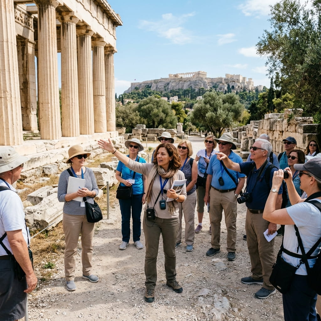Curators and museum members enjoying a high-quality educational travel program