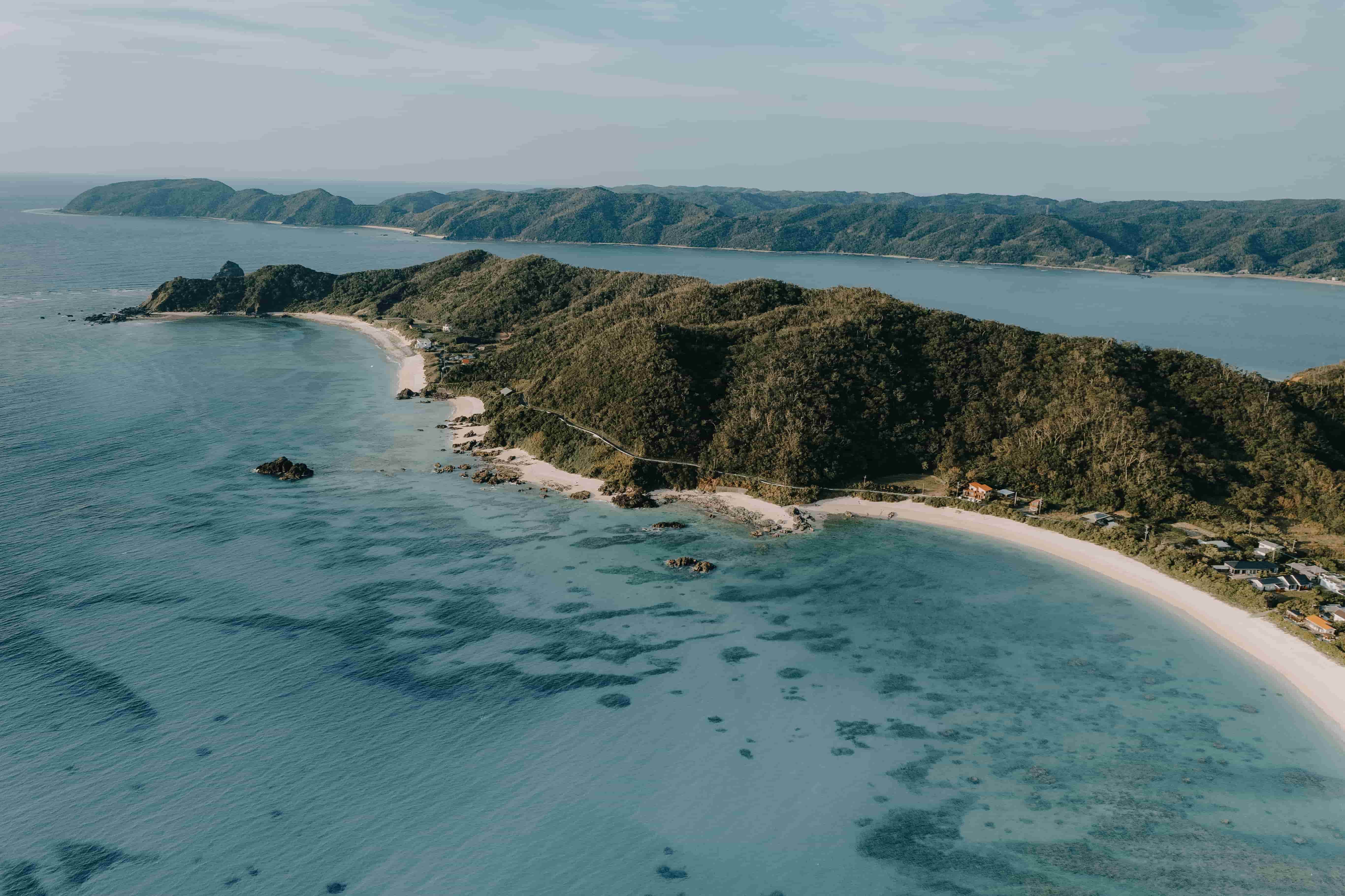 Scenic coastline viewed from an Explora Journeys ship in Japan