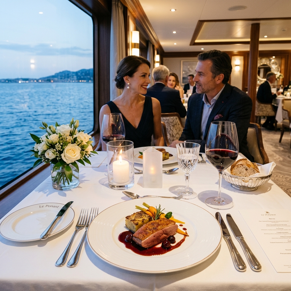 Ponant gourmet French cuisine