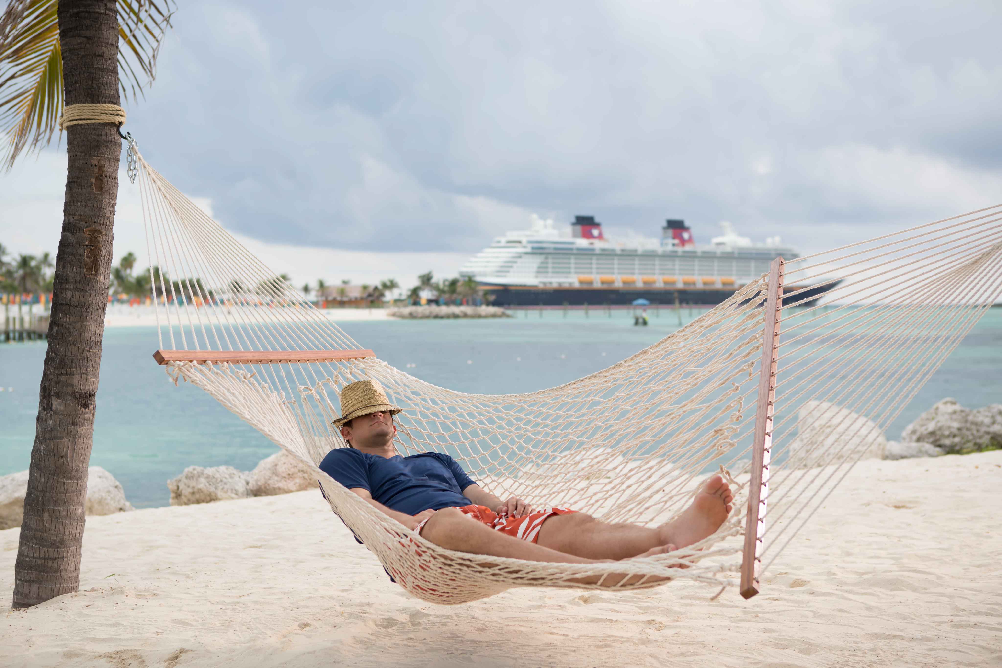 Relaxing in Hammock at Castaway Cay