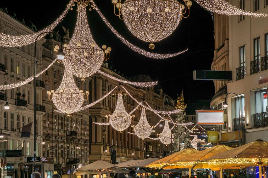 Vienna Christmas market lights