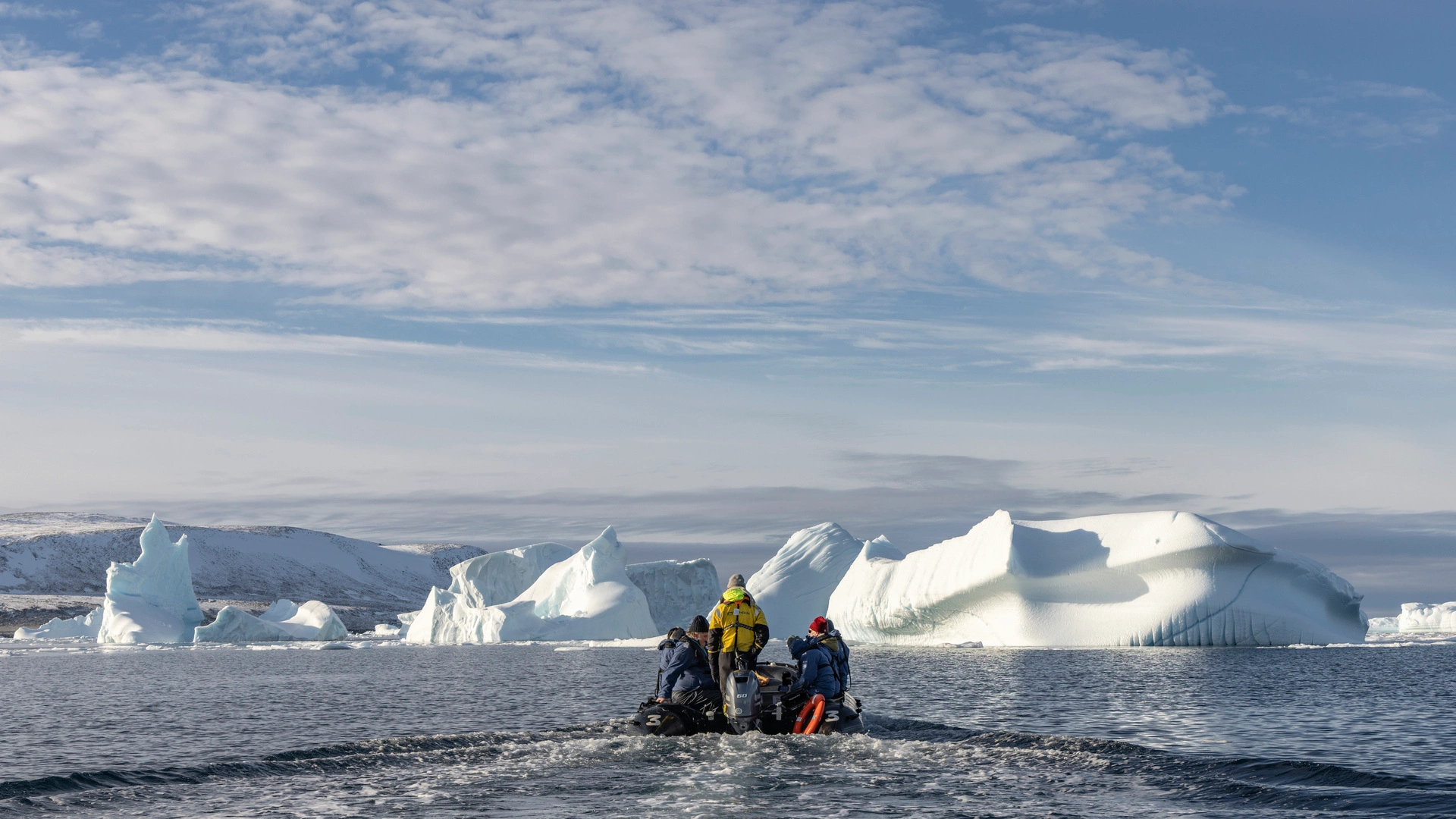 HX expedition travelers boarding Zodiac