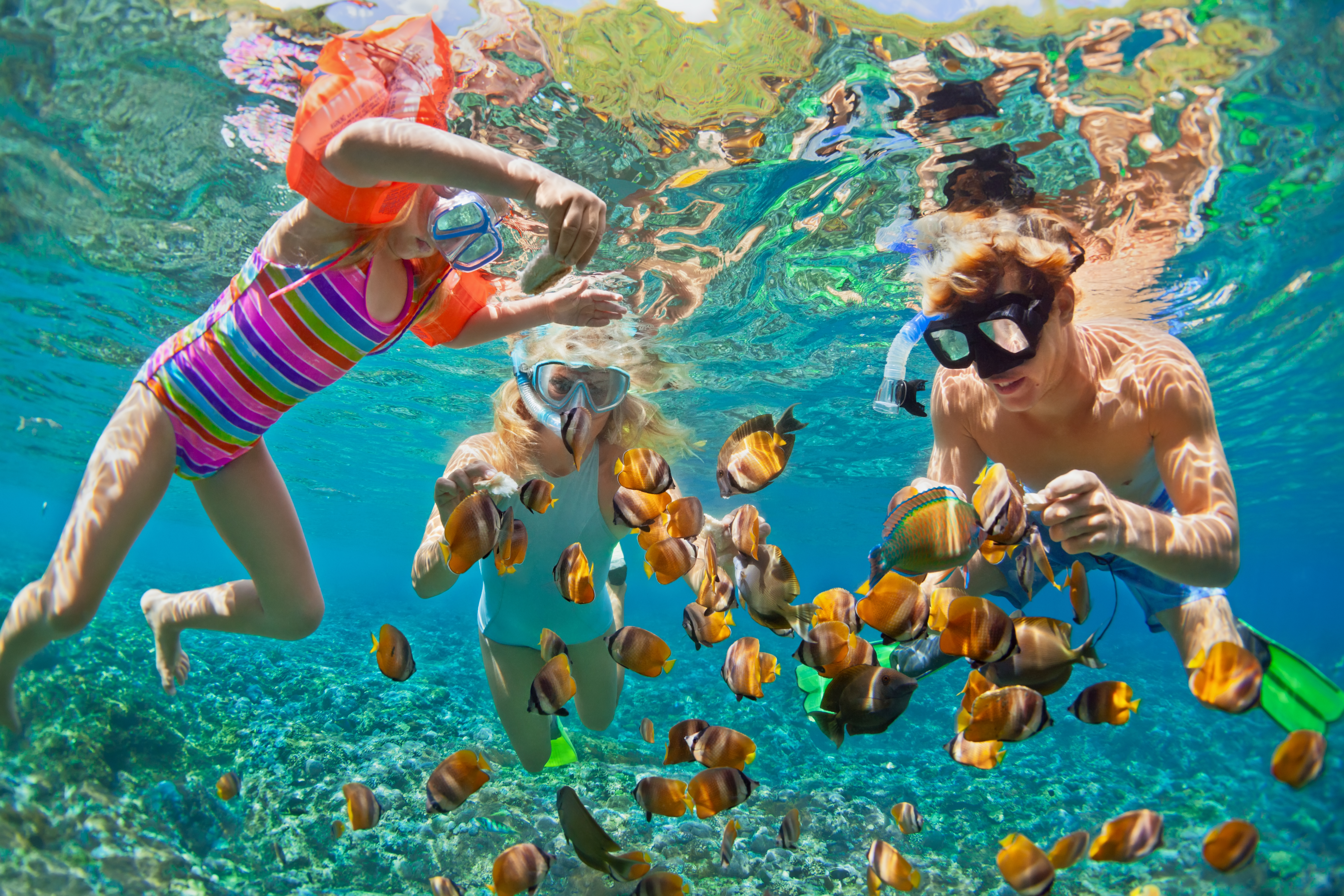 Multigenerational family enjoying a custom-designed vacation in the Caribbean