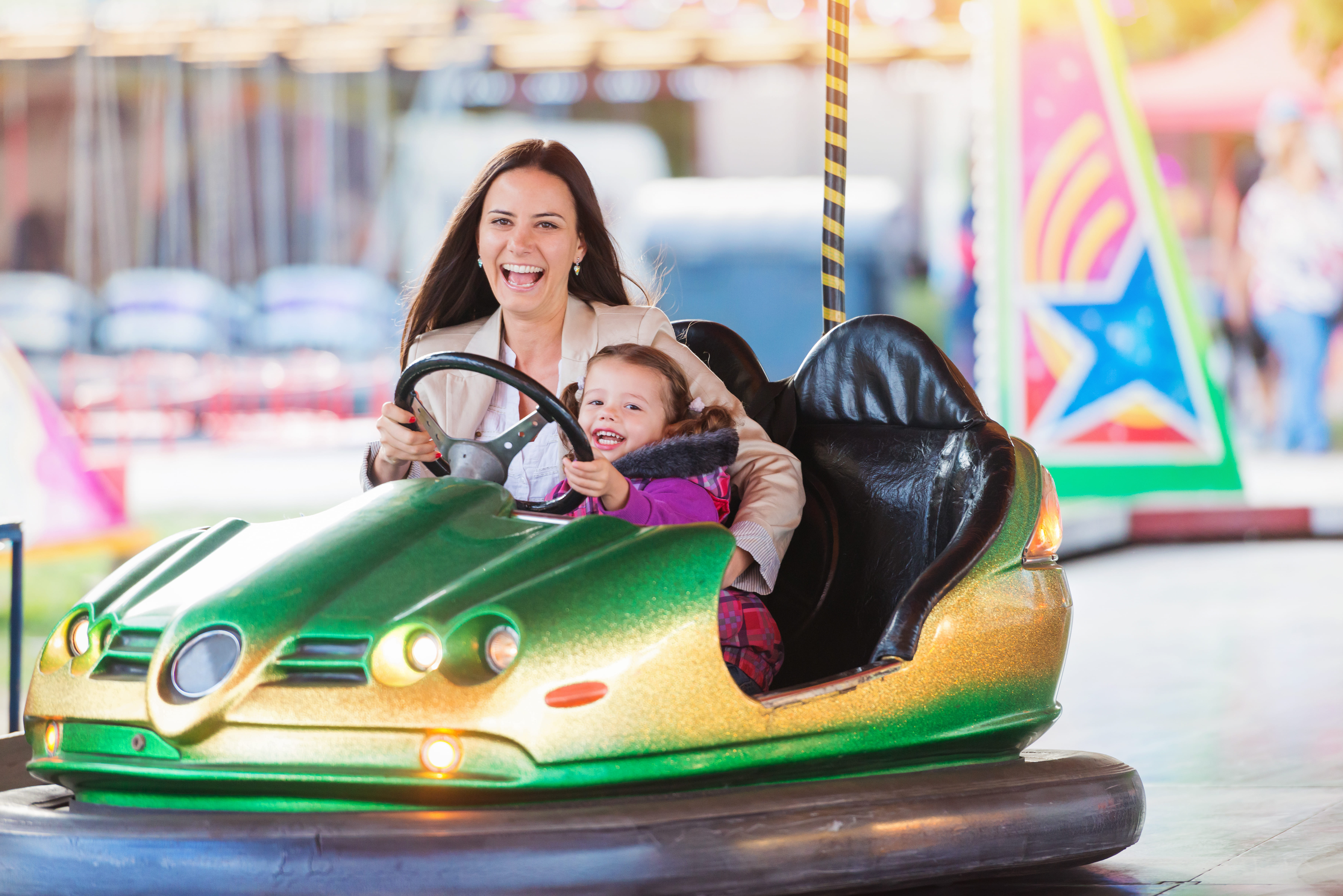 Family enjoying Theme Parks
